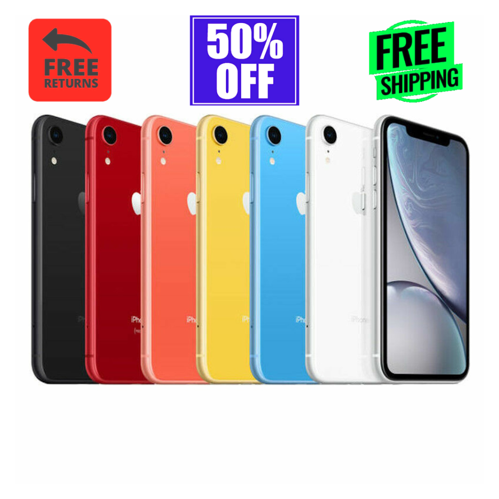 Apple iPhone XR 64GB Black, Red, White - Unlocked, Verizon, AT&T
