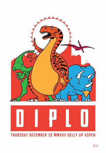 Scrojo Diplo Belly Up Aspen Colorado 2017 Poster