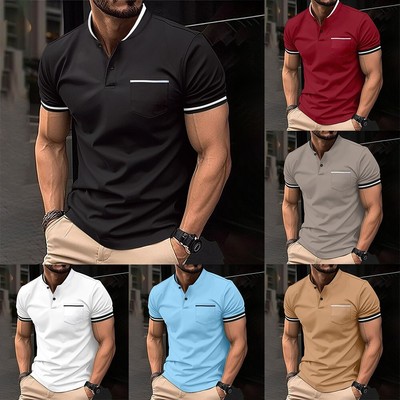 Herren Sport Kurz T-Shirt Urlaub Freizeit Oberteil M-3XL Polyester Kurzarm