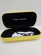 MARC JACOBS SUNGLASSES EYEGLASSES YELLOW HARD CASE BLACK FELT INSIDE CLOTH