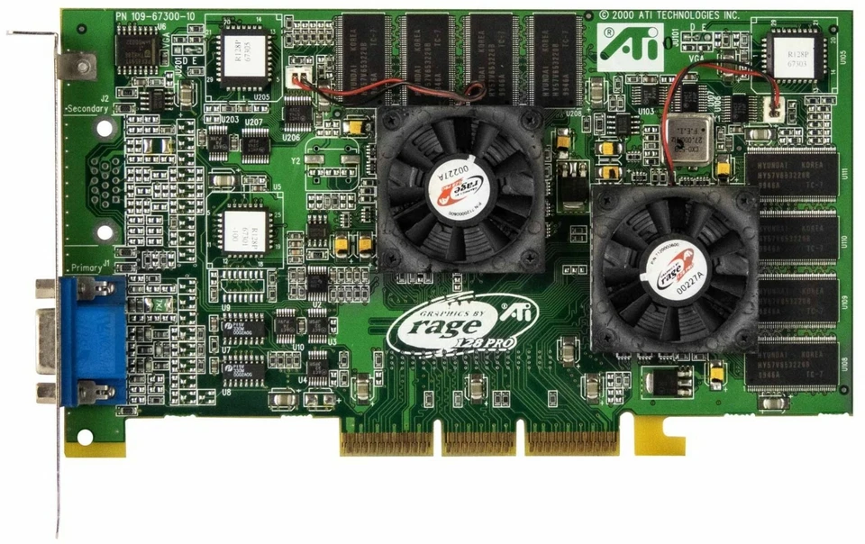 Graphics Card RAGE PRO FURY MAXX 64MB Sdram AGP VGA 256-BIT Directx DX6 Opengl - Image 2 of 4