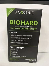 Bio-Hard Male Performace 30 Caps  by Bioxgenic Exp 2025  Free Shipping !
