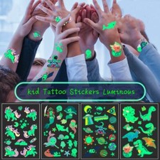 Tattoo Stickers Luminous Child Kid Temporary Fake Tattoos Glow Paste on Face Arm