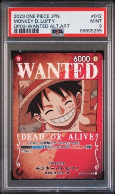 One Piece 2023 Monkey D. Luffy JAP PSA 9 OP03 ST01-012 Special