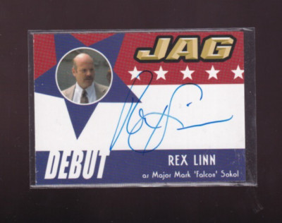 JAG 2006 Autograph card D9 Rex Linn as Major Mark 'Falcon' Sokol