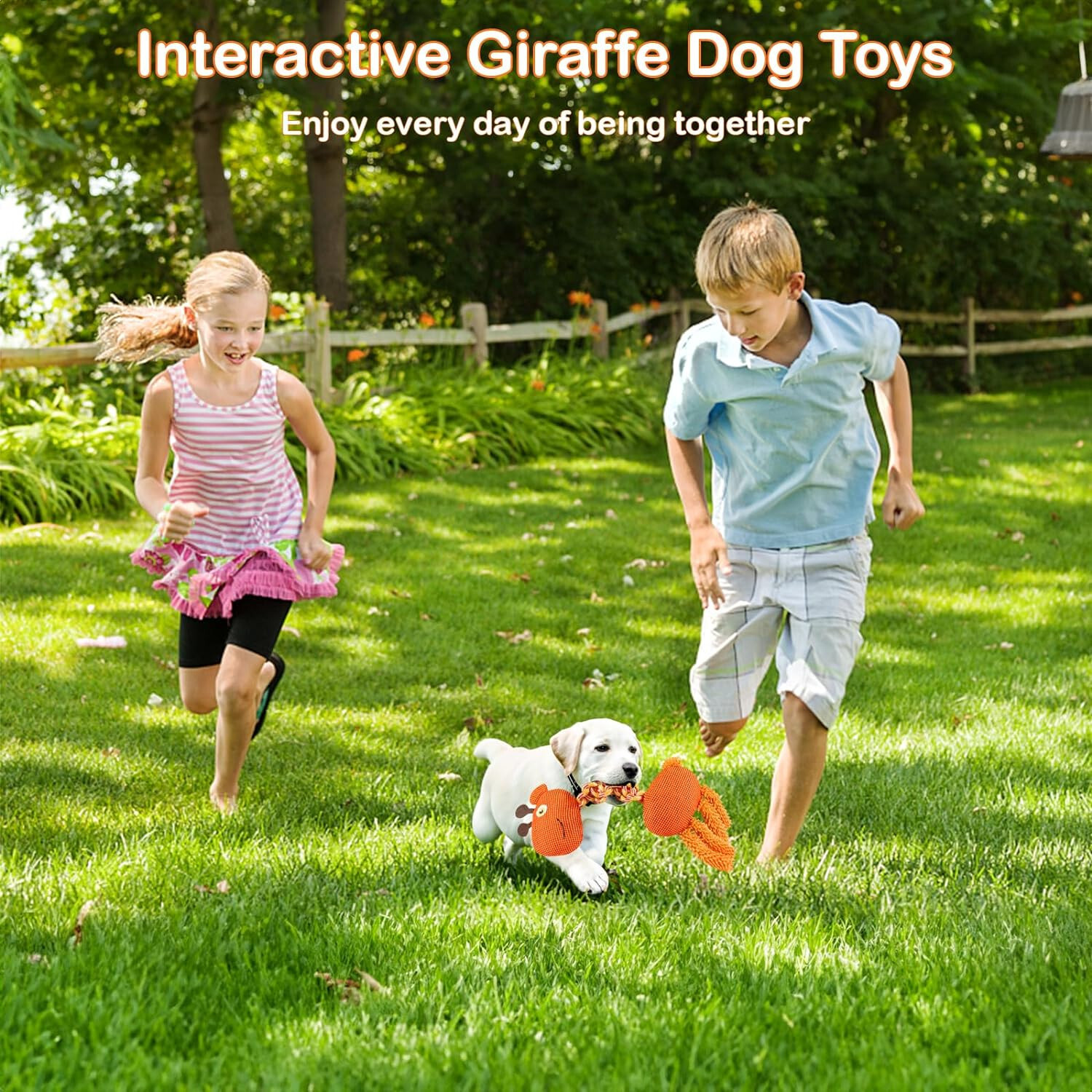 Dog Toys,Squeaky Dog Toys Durable Chew Toys Pull Plush Toys Giraffe