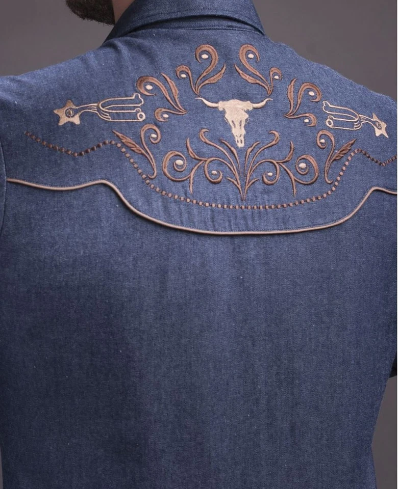 Rafael Amaya Western Style Denim Shirt - 052CA01 Camisa Vaquera Mezclilla - Image 2 of 2