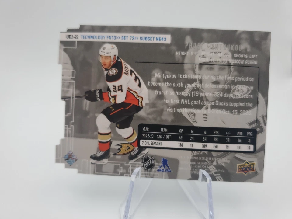 2023-24 Upper Deck Extended Series 1998-99 UD3 #22 Pavel Mintyukov - Image 3 of 4