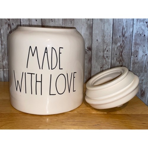 Barattolo biscottiera ceramica Rae Dunn 2020 fatto con amore arredo casale - Foto 9 di 11