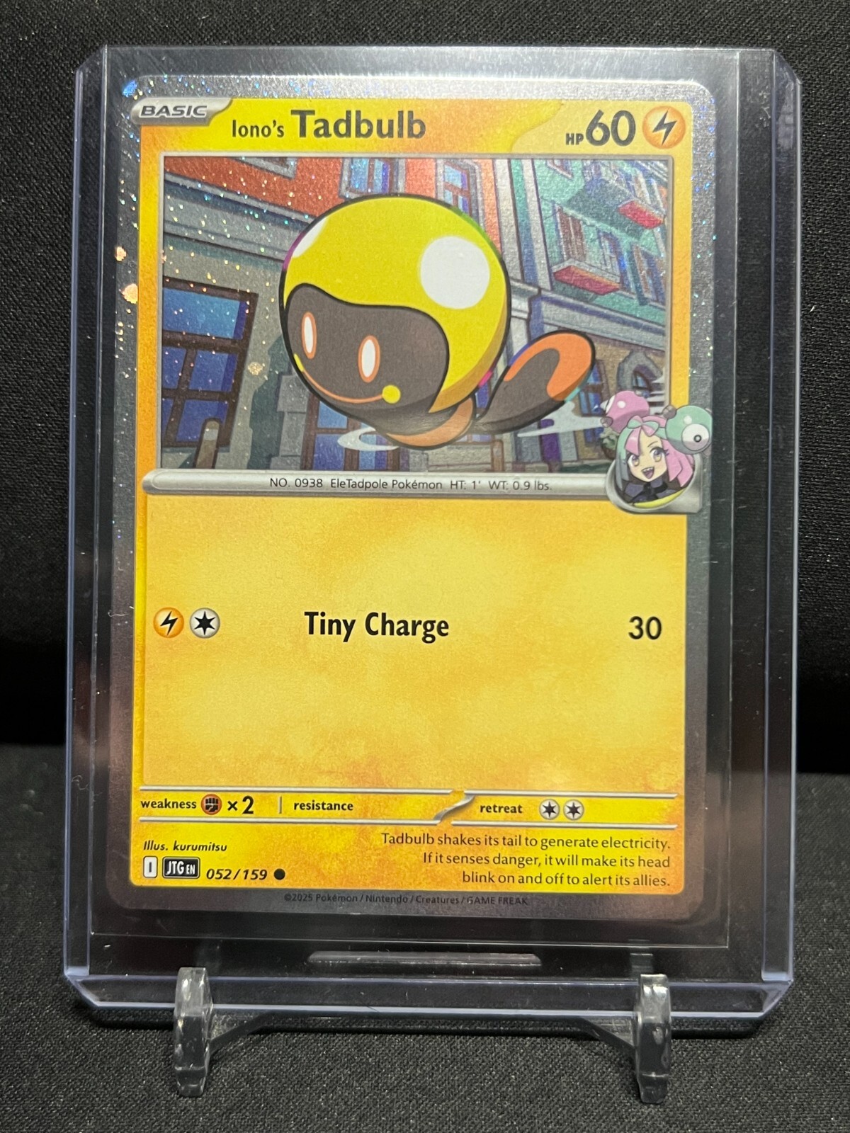 Iono's Tadbulb 052/159 Cosmos Holo Promo Pokémon 2025 Scarlet & Violet - NM