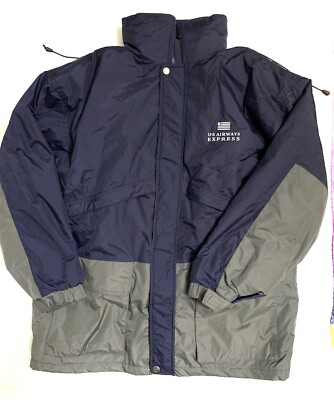 U.S. AIRWAYS EXPRESS Double Jacket WEARGUARD Size Large Heavy Coat Durable