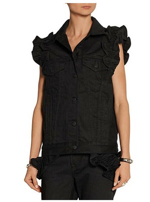 Womens Ruffled Vest Slim SR308T142 