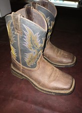Ariat Children's Workhog Wide Square Toe Brown Black Boots Size 3