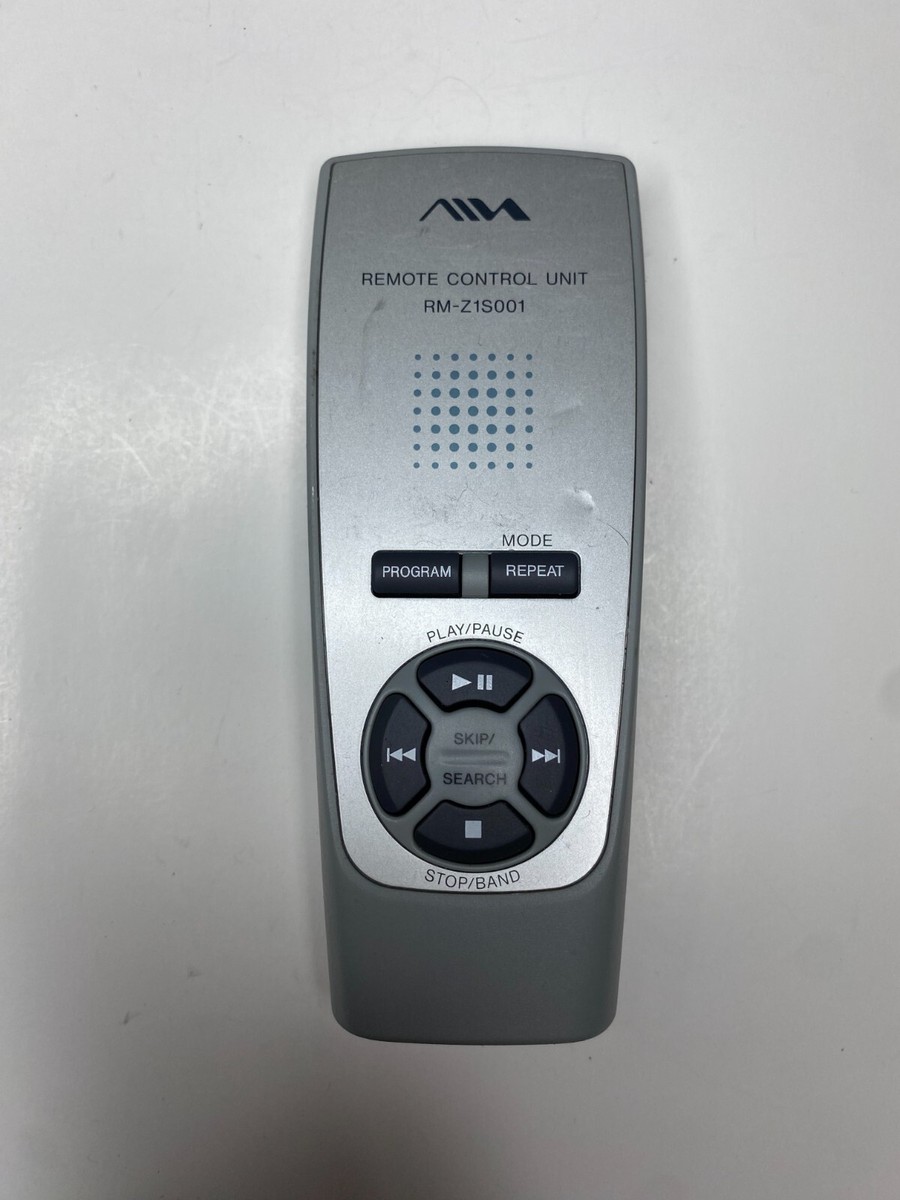 Aiwa RM-Z1S001 CD Player / Radio Remote Control, Silver - OEM