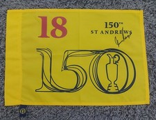 Gary Player Signed 150th St Andrews Open Golf Flag (1) the open *COA*