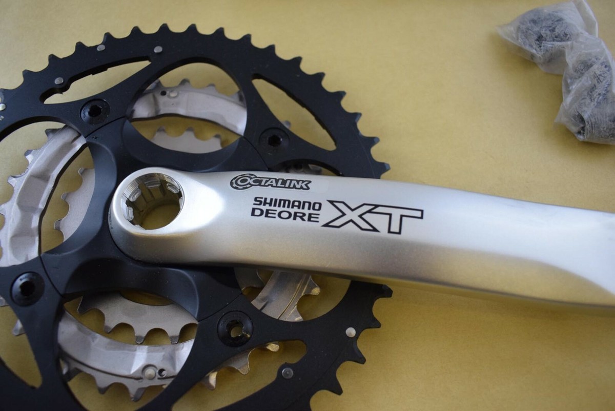 SHIMANO DEORE XT クランクアーム　FC-M751 170mm Shimano Deore XT FC-M751 Crankset, 175mm, 44/32/22T 9s+XT BB