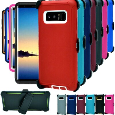 For Samsung Galaxy Note 8 Shockproof Dual Layers Protective Case with Belt Clip 