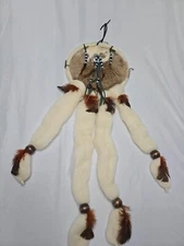 Large Native American style dream catcher 27" fur
