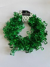 1 PK green wired shamrock Garland St. Patrick's day Decor Party Supply 25Ft