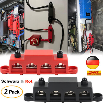 2x Sammelschiene 300A Stromverteilerkasten Sammelschienen-Verteilerblock 12V-48V
