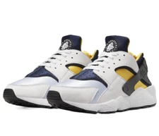 Nike Men's Air Huarache Michigan White/Varsity Maize-Midnight Navy DD1068-107 g