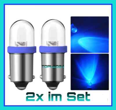 2x LED blau blue T4W BA9S 233 Instrumenten Beleuchtung innenraum Birne 12v
