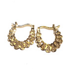 925 sterling silver Gold plated Hoop huggie earrings 1.8g 3/4 x 3/4 inch 1.8g — photo 1