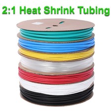 1Roll Heat Shrinkable Tube shrink Tubing L200/100M Dia. 1 2 3 4 5 6 8 10  30mm