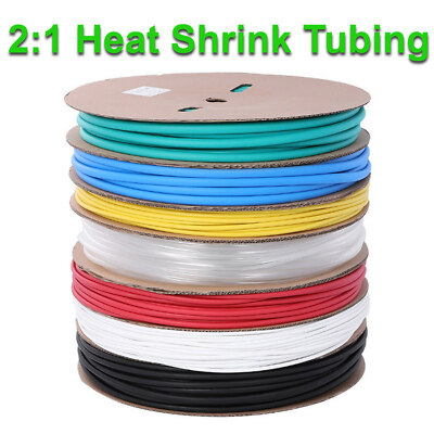 #ad #ad 1Roll Heat Shrinkable Tube shrink Tubing L200 100M Dia. 1 2 3 4 5 6 8 10 30mm $22.55
