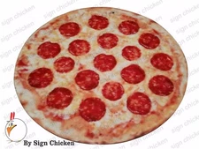 PIZZA SIGN, RESTAURANT SIGNAGE, ADVERTISING, PIZZERIA, DECOR, MAN CAVE, 11.75"