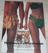 1984 ad page - Coty Wild Musk JUNGLE sexy girl guy CUTE cologne PRINT ADVERT