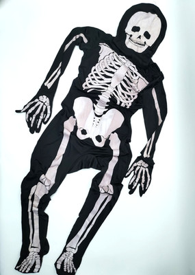 EraSpooky Leuchtendes Skelett Kostüm Herren Gr. M   Halloween Bodysuit