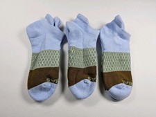 Bombas Original Tri-Block Lot Of 3 Pairs Ankle Socks Size M