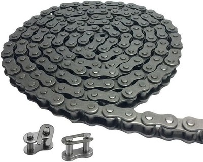 Industrial 06C 35 Roller Chain - 5 Feet with 2 Links for Go-Kart and Mini Bike
