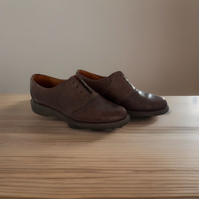 Dr. Martens Brown Leather Oxford Made In England Shoes 6UK, US 7M, US 8W Vintage Vintage Dr. Martens Brown Oxford Shoe Low Boot Made In  main image 2