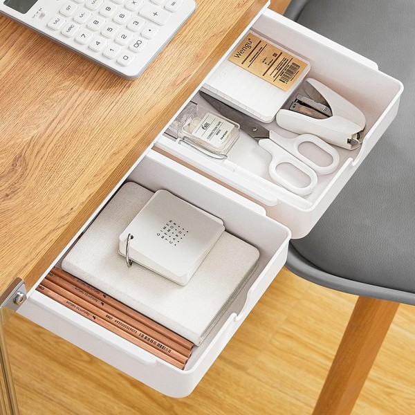 Schublade Unter Schreibtisch 2 StüCk Selbstklebend Organizer Versteckte-image