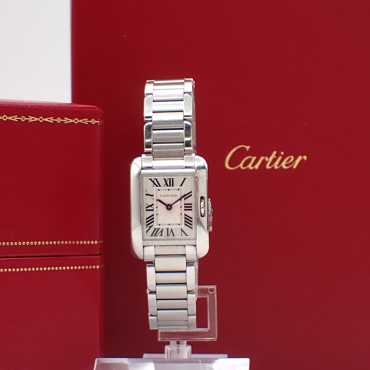 CARTIER Tank Anglaise SM Wrist Watch W5310022 Stainless Steel