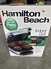 NEW HAMILTON BEACH Indoor Grill 60Square Inch Nonstick Surface Removable Plates 