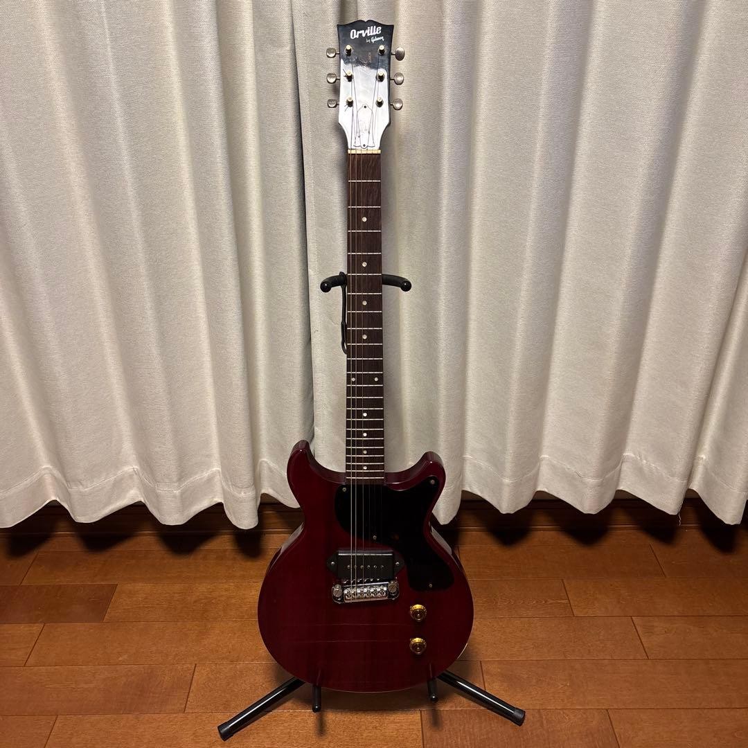 ギター Orville LPJD-70 / Les Paul Junior DC TS Electric Guitar Orville by Gibson Les Paul Junior DC Wine Red Made
