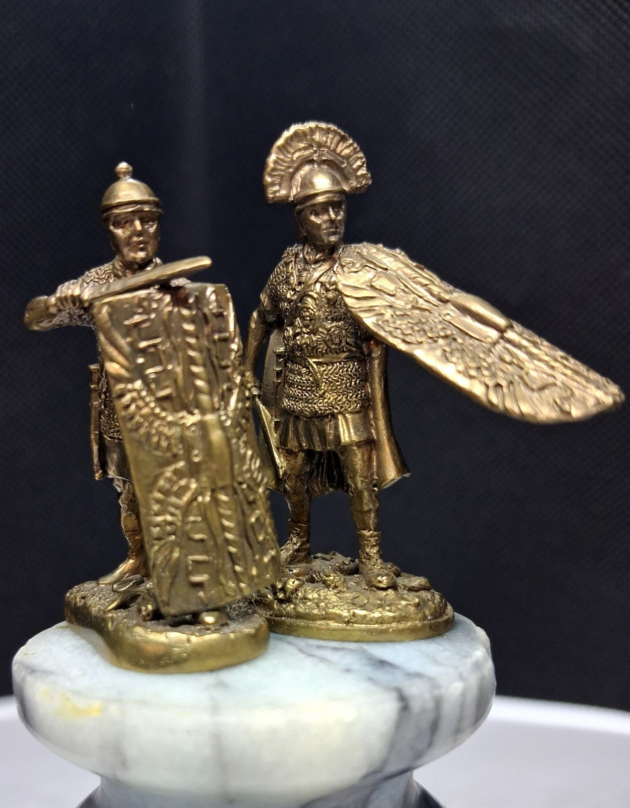 Figurines de soldats en bronze lourdes pour éviter les chutes de livres, lot de 2 en métal