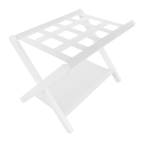 Luggage Rack, Folding Suitcase Stand with Storage Shelf, Heavy-Duty Luggage H... - Picture 8 of 8