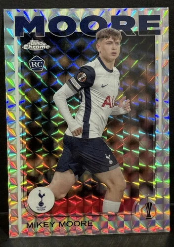 2024-25 Topps Chrome UCC Tottenham RC Mikey Moore Geometric Refractor