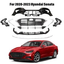 Front Bumper Cover Assembly Grille Kit For 2020 2021 2022 2023 Hyundai Sonata