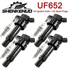 4PCS UF652 Ignition Coil Pack For Hyundai Accent Kia Rio 1.6L L4 2011-2019