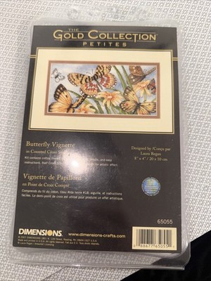 DIMENSIONS Gold Collection Petites BUTTERFLY VIGNETTE Counted Cross Stitch Kit