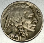 1936-S Buffalo 🦬 Indian Head Nickel 5c VF Very Fine - 3593