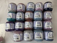 Aunt Lydia's Classic 10 Crochet Thread blue purple passionata Lot of 19 New