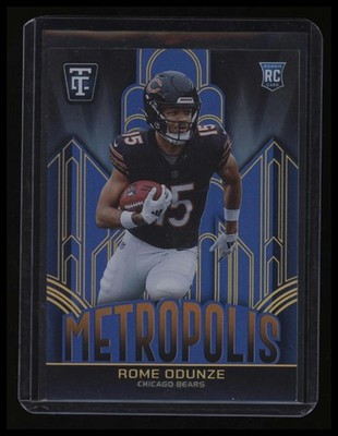 2024 Panini Totally Certified Rome Odunze Metropolis Mirror Platinum Gold /10