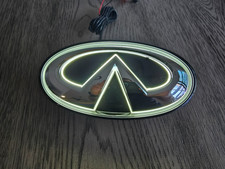 For 2014-2017 Infiniti Q50 White Color Led Chrome Emblem..