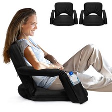 2 Pack Stadium Seats for Bleachers with Upgraded Armrests and Strong Back Sup...